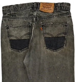 Orange Tabs Levis 550 Jeans - 30W 32L Gray Cotton