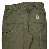 Carhartt Double Knee Carpenter Pants - 30W 31L Green Cotton