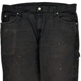Dickies Carpenter Trousers - 36W 30L Black Cotton