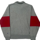 Reverse Weave Champion Spellout 1/4 Zip - Medium Black Cotton