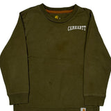 Age 5 Carhartt Graphic Long Sleeve T-Shirt - XS Green Cotton