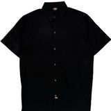 Dickies Short Sleeve Shirt - Large Black Cotton