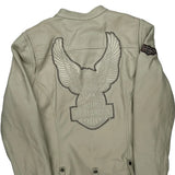 Motorcycles Harley Davidson Studded Leather Jacket - XL Cream Leather