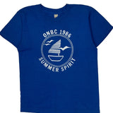 Summer Spirit Screen Stars Single Stitch T-Shirt - Large Blue Cotton Blend