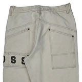 Unbranded Spellout Carpenter Pants - 34W 30L Cream Cotton