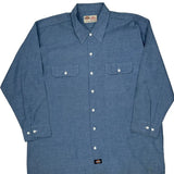 Dickies Shirt - XL Blue Cotton Blend