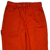 Yes Carpenter Pants - 30W 28L Orange Cotton