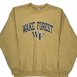 Wake Forest Champion College Sweatshirt - Large Yellow Cotton