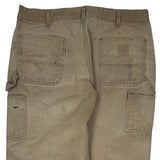 Carhartt Double Knee Carpenter Trousers - 38W 30L Beige Cotton