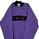 Made In USA American Jac Bomber Jacket - Medium Purple Polyester