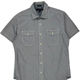 Custom Fit Tommy Hilfiger Short Sleeve Shirt - Medium Gray Cotton