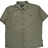 Patagonia Checked Short Sleeve Shirt - 2XL Green Cotton
