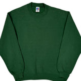 Russell Athletic Sweatshirt - Large Green Cotton