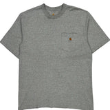 Carhartt T-Shirt - Large Grey Cotton