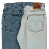 501 Levis Contrast Stitch Jeans - 27W US 4 Blue Cotton