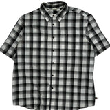 Dickies Checked Short Sleeve Shirt - Large Black & White Cotton
