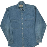 Levis Denim Shirt - Small Blue Cotton