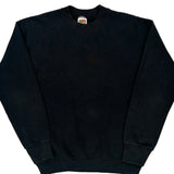 90S Blank Fruit Of The Loom Sweatshirt - Medium Black Cotton Blend