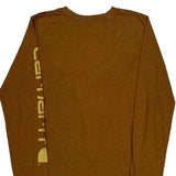Carhartt Graphic Long Sleeve T-Shirt - Large Brown Cotton