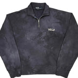 Polo By Ralph Lauren Tie-Dye 1/4 Zip - Large Gray Cotton