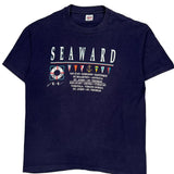 Single Stitch Anvil Graphic T-Shirt - XL Navy Cotton