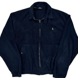 Made In USA Polo By Ralph Lauren Fleece Jacket - Medium Navy Polyester