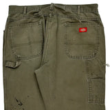 Dickies Carpenter Trousers - 35W 30L Green Cotton