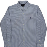 Ralph Lauren Striped Shirt - Medium Blue Cotton
