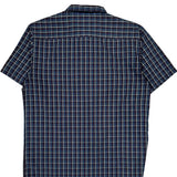 Quiksilver Checked Short Sleeve Shirt - XL Blue Cotton