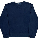 Polo By Ralph Lauren Sweater - Large Blue Cotton