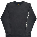 Carhartt Spellout Long Sleeve T-Shirt - Medium Black Cotton