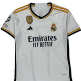 Real Madrid Adidas 2023-24 Vini Jr Home Football Shirt - Small White Polyester