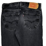 501 Levis Jeans - 32W 28L Black Cotton