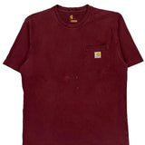 Carhartt T-Shirt - Medium Burgundy Cotton