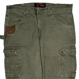 Wrangler Cargo Trousers - 38W 30L Green Cotton