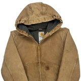 Age 10-12 Carhartt Jacket - Large Brown Cotton
