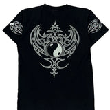 Rock Eagle Single Stitch T-Shirt - Medium Black Cotton