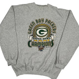 Green Bay Packers Logo Athletics Football Sweatshirt - Large Grey Cotton Blend