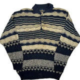 Unbranded Striped Jumper - XL Beige Cotton Blend