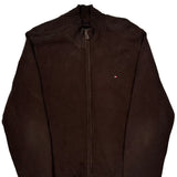 Tommy Hilfiger Zip Up - Large Brown Cotton