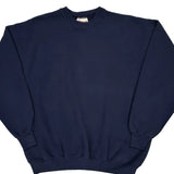 90S Blank Hanes Sweatshirt - 2XL Navy Cotton