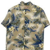 Caribbean Joe Floral Hawaiian Shirt - Small Beige Viscose