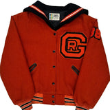 1988 College Trophy Jackets Varsity Jacket - Medium Red Wool