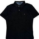 Tommy Hilfiger Polo Shirt - Large Black Cotton