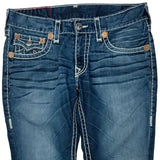 True Religion Contrast Stitch Jeans - 36W 28L Blue Denim
