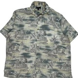 Croft & Barrow Hawaiian Shirt - XL Cream Polyester