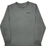 Responsibili-Tee Patagonia Graphic Long Sleeve T-Shirt - 2XL Gray Cotton
