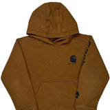 Age 8-10 Carhartt Hoodie - Small Brown Cotton