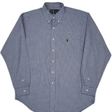 Blake Ralph Lauren Checked Shirt - Large Blue Cotton