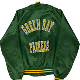 Made In USA Green Bay Packers Chalk Line Nfl Varsity Jacket - Small Green Polyester